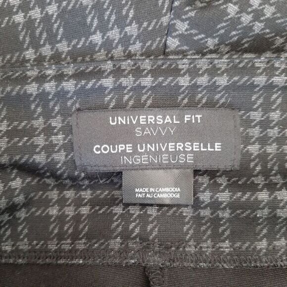 PENNINGTONS Universal Fit Savvy Slim Leg Pull-on Stretch Plaid Pants Sz X / 14 - Picture 10 of 11
